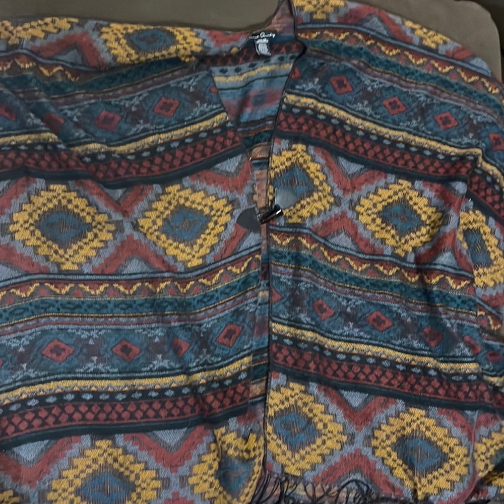 French laundry blanket poncho, one size